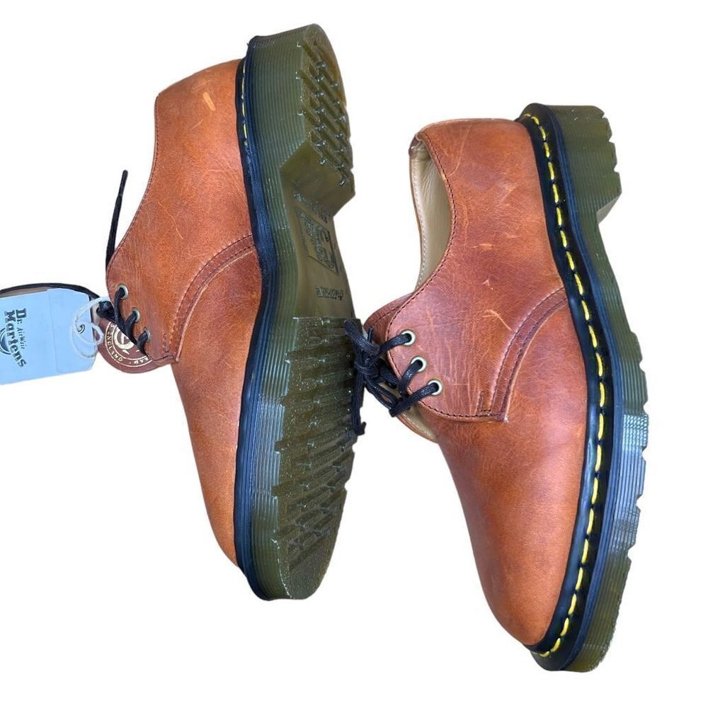 Dr. Martens 1461 Leather Shoe in Dark Tan NWT Size Youth 4 - Picture 4 of 10